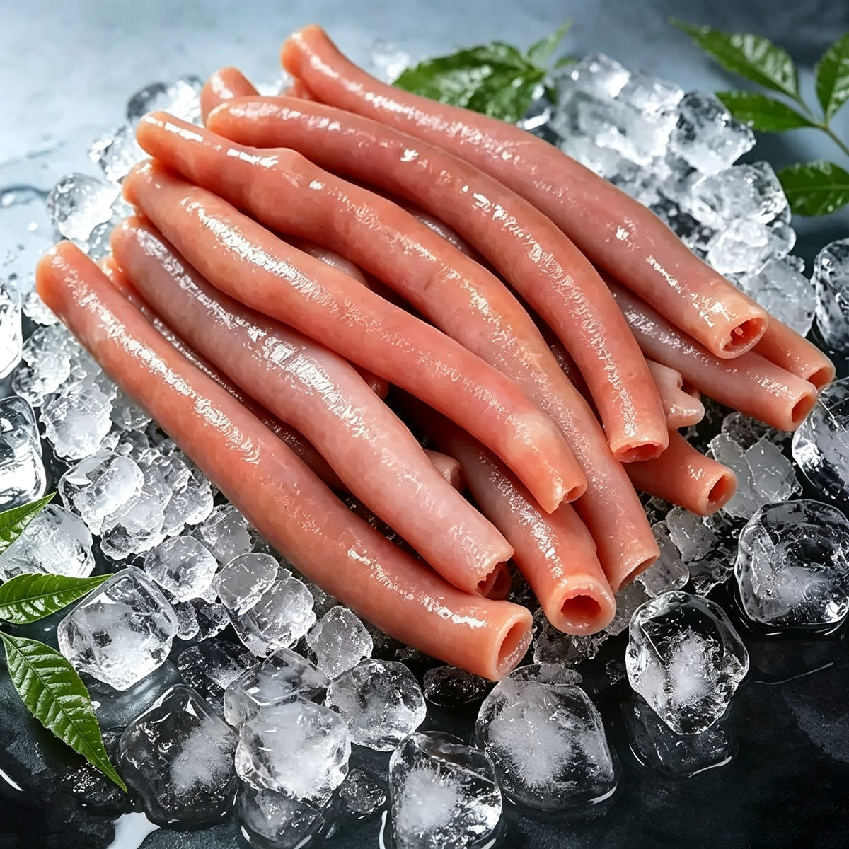 Sea intestines portioned ready for the pan