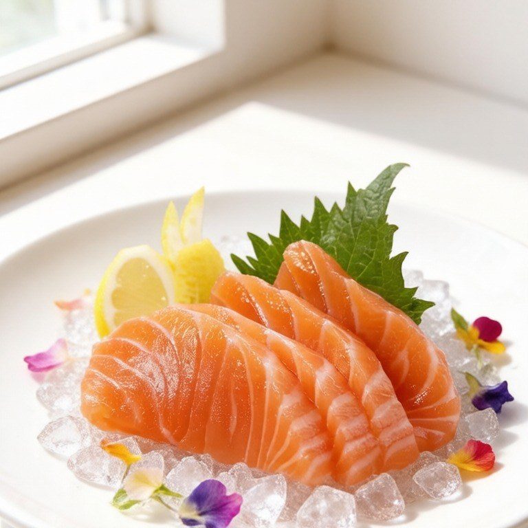 Premium salmon sashimi
